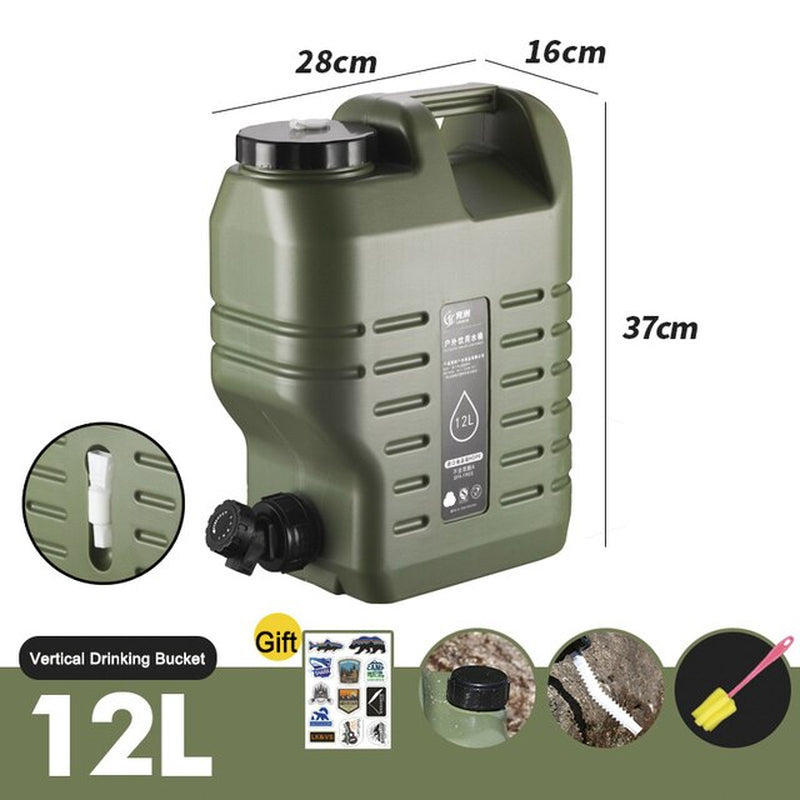 Household Large Capacity Water Storage Tank Water Storage Tank with Faucet Outdoor Camping Camping Portable Bucket - Prep Shelter