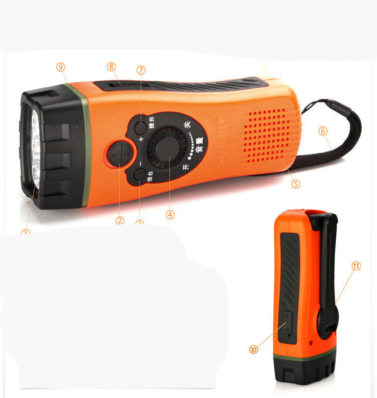 Military Emergency Flashlight Lighting Radio