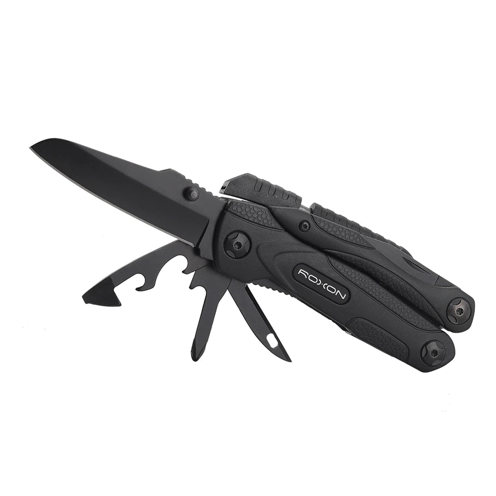 Roxon CM1349 Multitool Plier, 14-In-1 Multitools Folding Plier, Multipurpose Outdoor Survival Portable Multi Tool Set - Prep Shelter