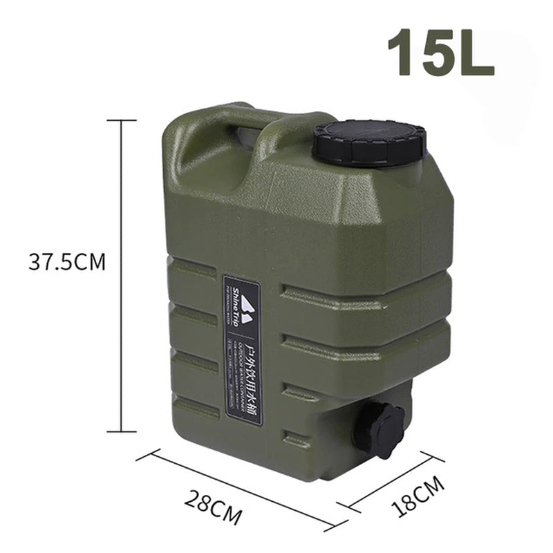 Household Large Capacity Water Storage Tank Water Storage Tank with Faucet Outdoor Camping Camping Portable Bucket - Prep Shelter