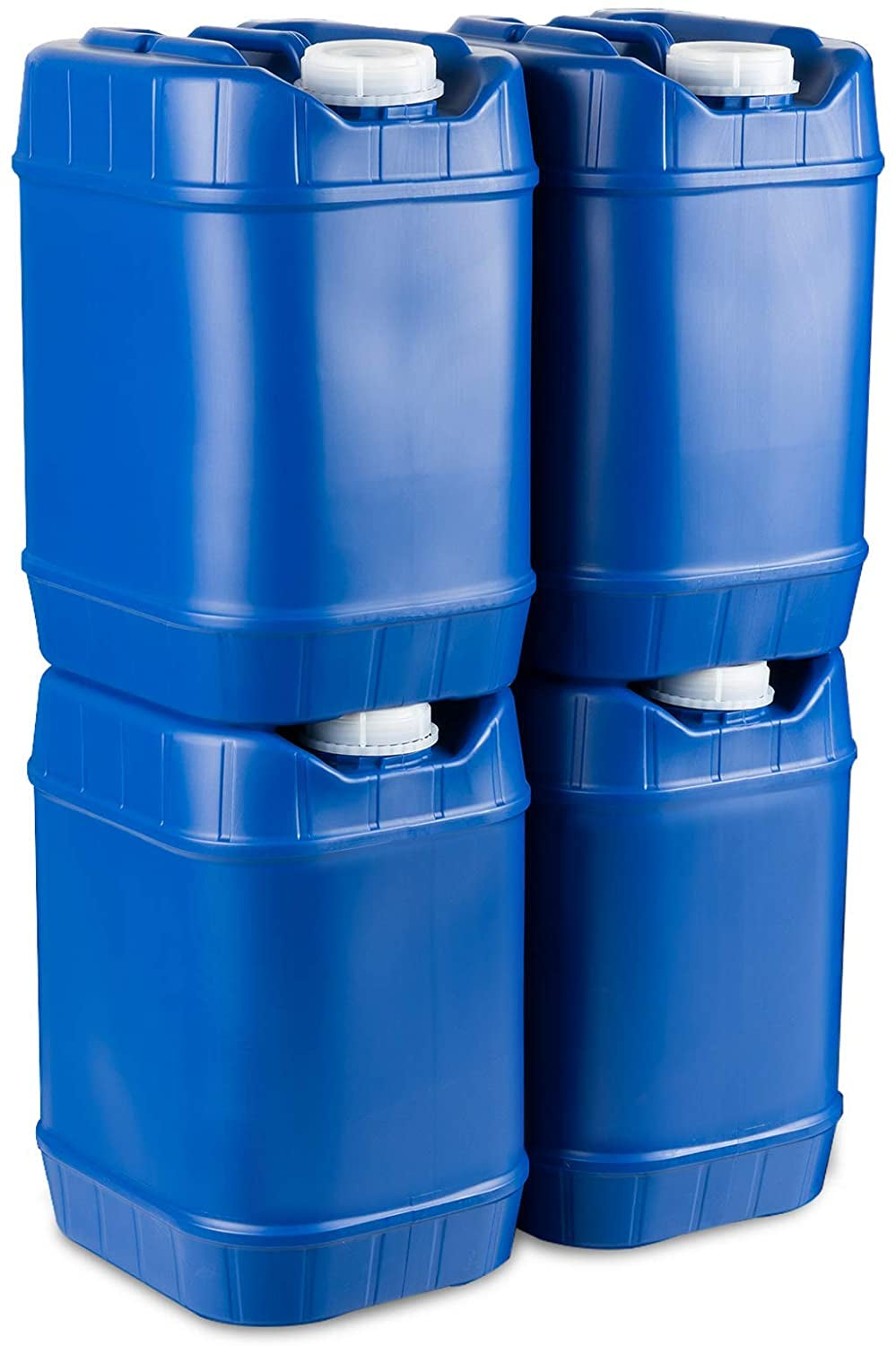 Saratoga Farms 5-Gallon Stackable Water Storage Containers, Emergency Water Storage for Camping and Disaster Preparedness, 20 Gallons - Prep Shelter