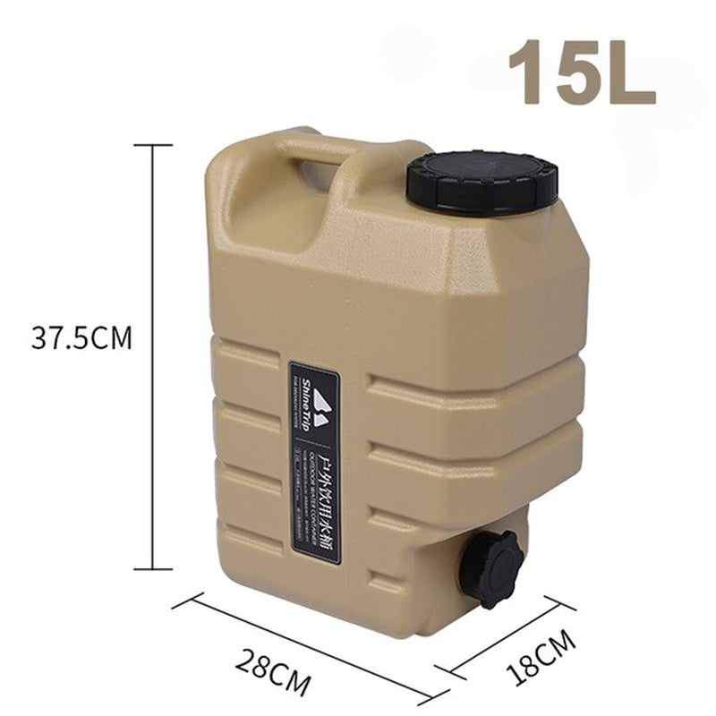 Household Large Capacity Water Storage Tank Water Storage Tank with Faucet Outdoor Camping Camping Portable Bucket - Prep Shelter